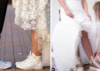 Converse a lancé une collection de chaussures de mariage pour les mariées qui détestent les talons hauts