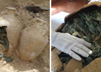 Des travailleurs de la construction tombent sur de vieux pots avec 600 kilos d&rsquo;anciennes pièces romaines à l&rsquo;intérieur