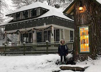 Une femme transforme la souche d&rsquo;un arbre de 110 ans en une petite bibliothèque magique pour le quartier