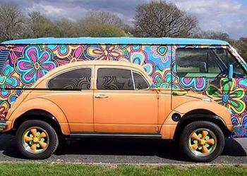 Coccinelle peinte sur Volkswagen : superbes photos de peintures sur van VW