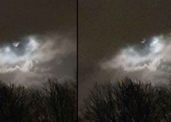 « L&rsquo;œil de la tempête » capturé dans des photos incroyables de pleine lune après la tempête Ciara