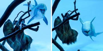 Ces dauphins ont perdu la tête de joie à la vue d’un paresseux
