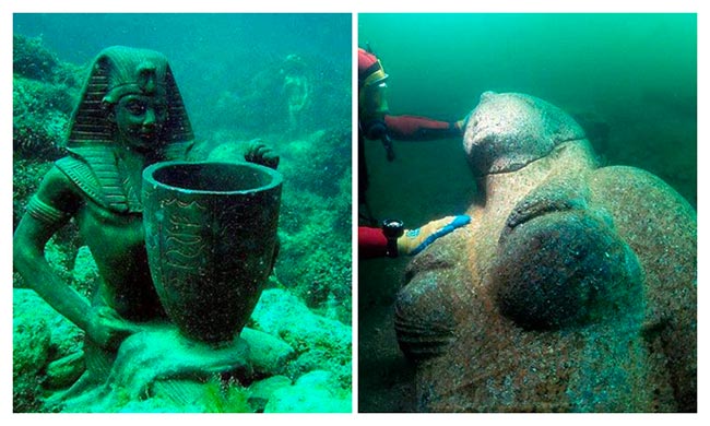 Après 1 200 ans, la ville égyptienne antique d’Héracléion, connue sous le nom de cité perdue d’Héracléion, a été retrouvée et explorée sous l’eau.