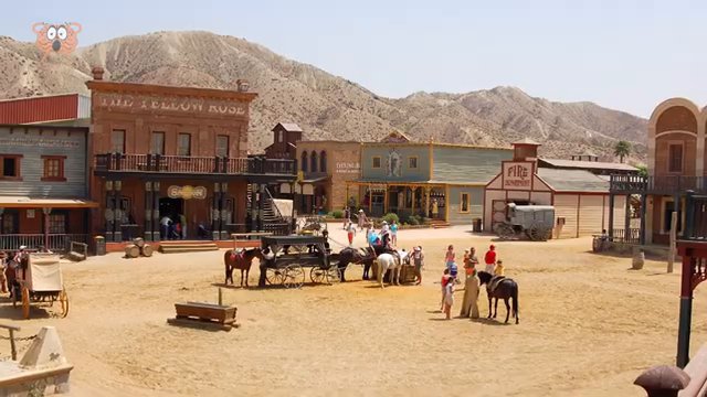Décor de ville western dans le désert espagnol