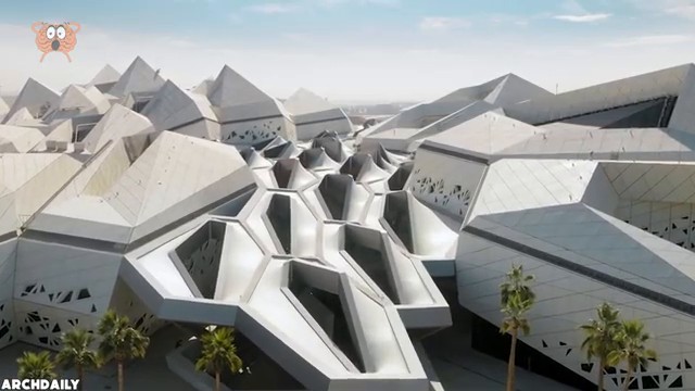 Architecture futuriste blanche et modulaire du centre KAPSARC