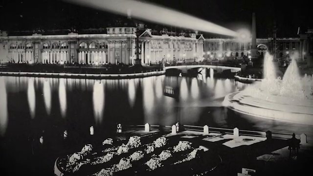 Illumination spectaculaire de l'Exposition universelle de Chicago en 1893
