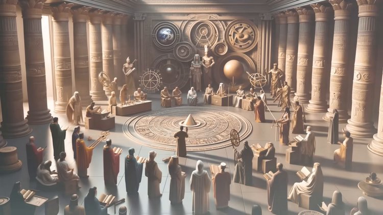 Illustration montrant la corrélation entre les symboles gravés sur le pilier de Göbekli Tepe et les constellations, suggérant une mémoire astronomique d'un événement cataclysmique.