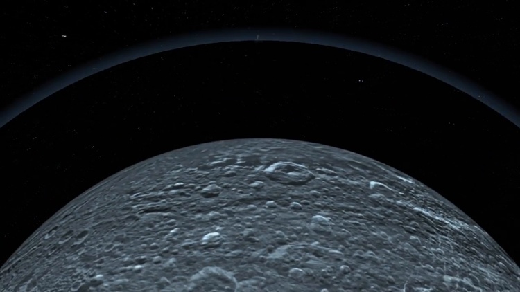 Représentation visuelle de la Lune vibrant comme une cloche après un impact, illustrant le phénomène de résonance sismique.