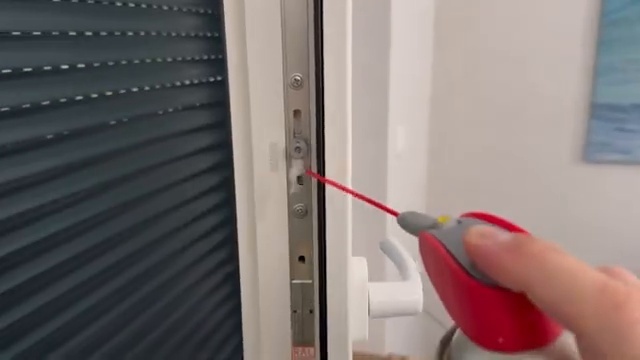 Application de lubrifiant WD-40 sur le mécanisme